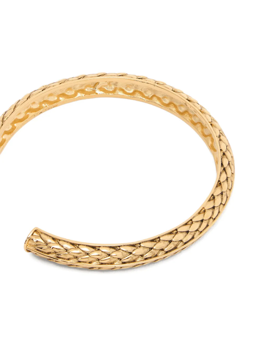 snake-scale-effect hoop earrings