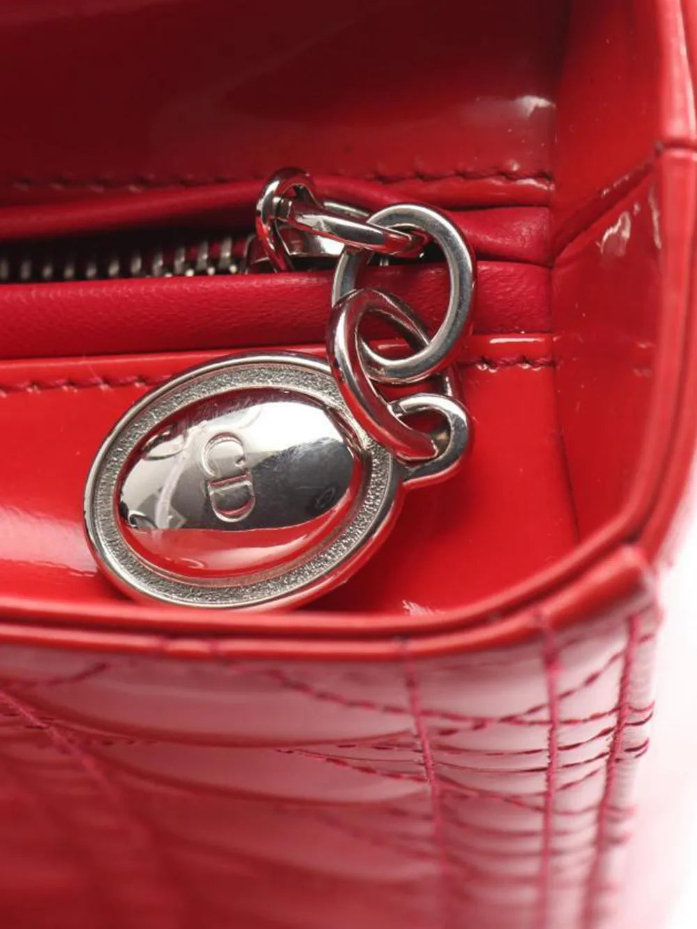 2000s large Lady Dior patent leather tote bag