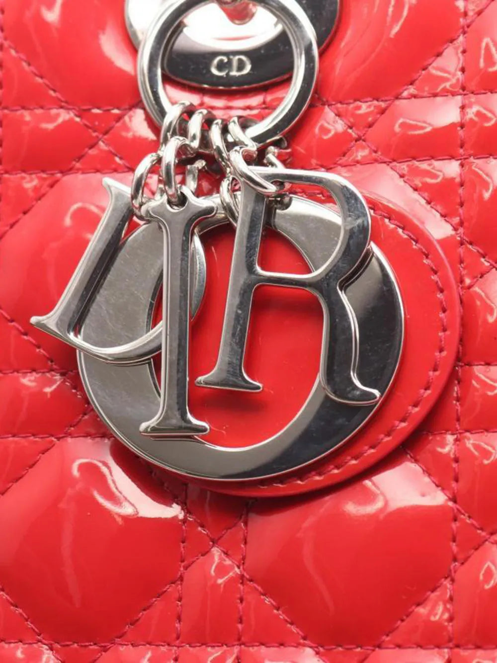 2000s large Lady Dior patent leather tote bag