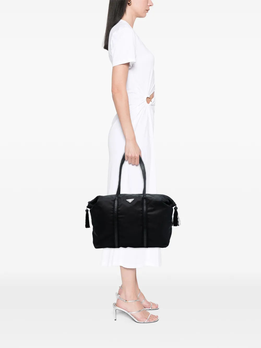 2013-2025 Vitello Trimmed Tessuto tote bag