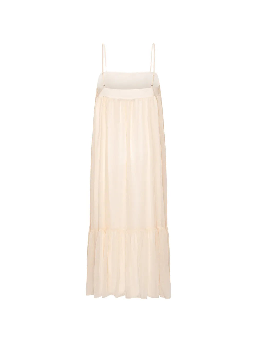 chiffon A-line midi dress