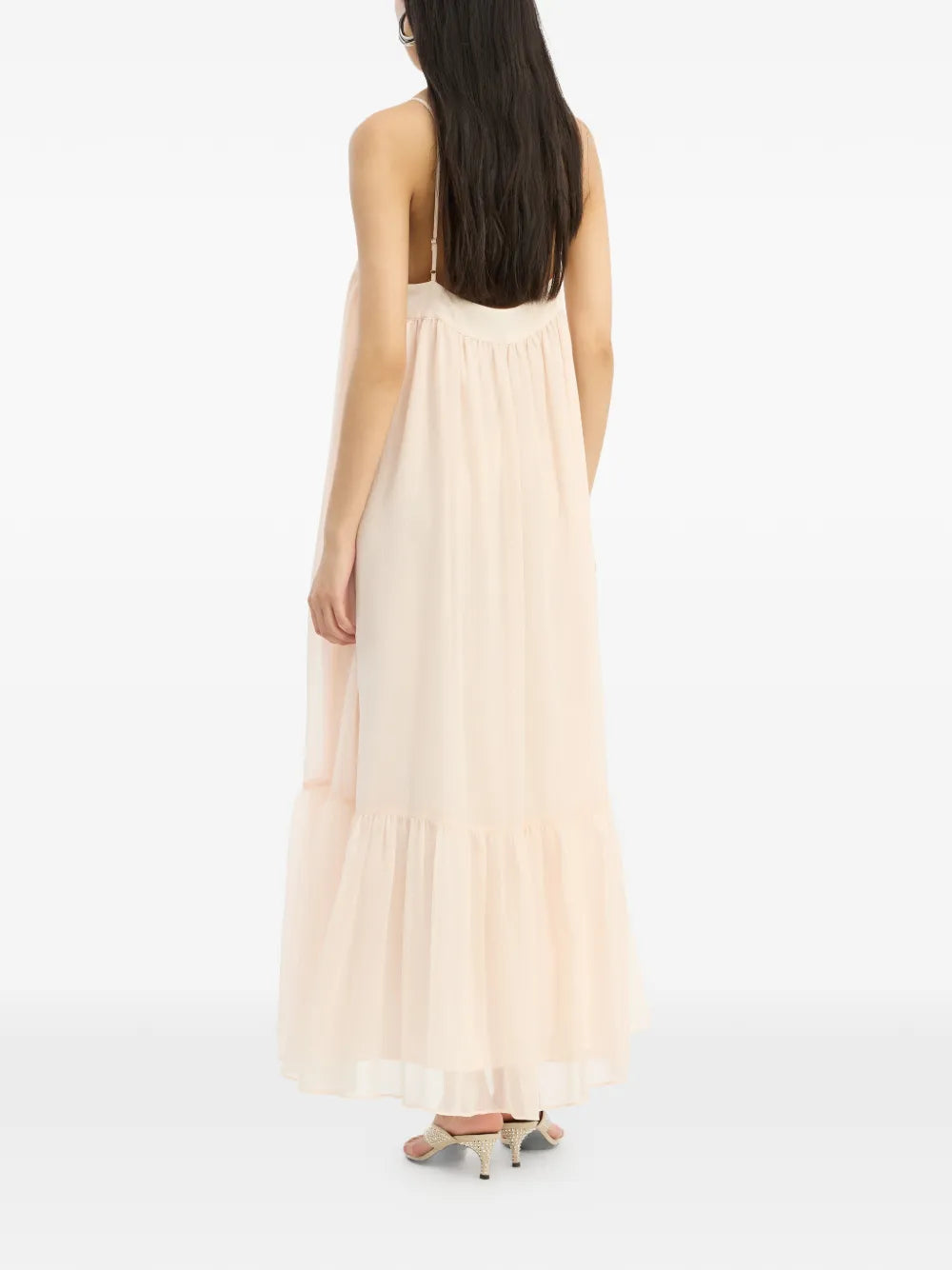 chiffon A-line midi dress