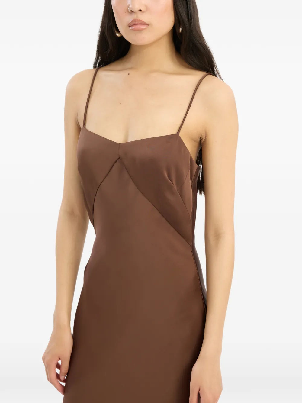 satin maxi dress