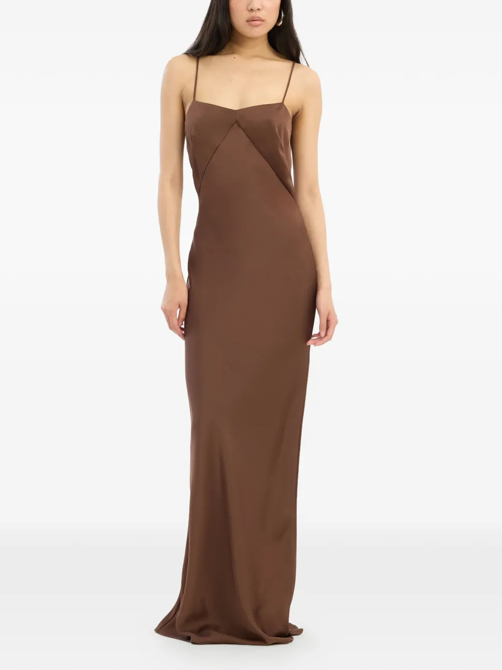 satin maxi dress