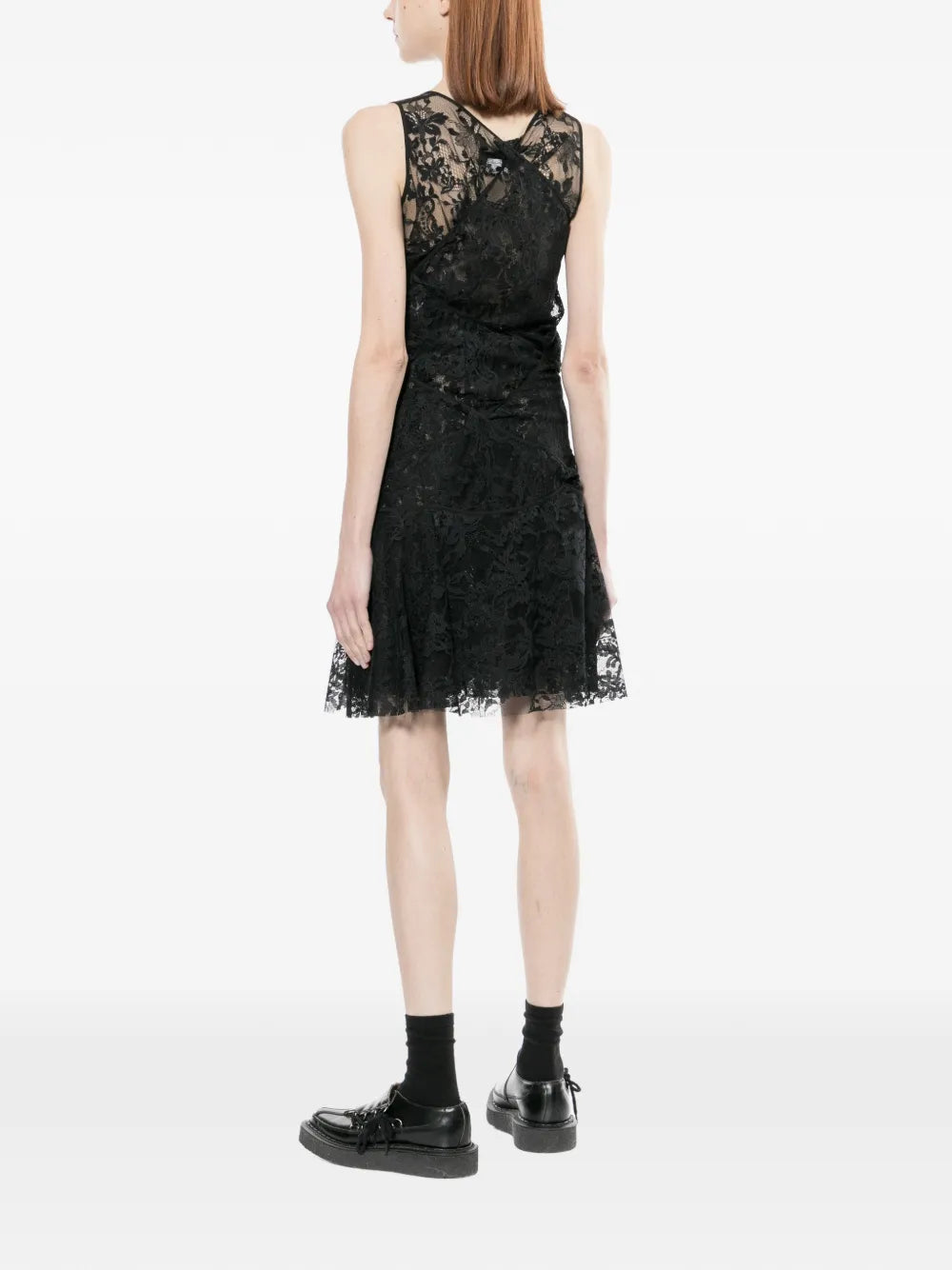 floral lace mini dress