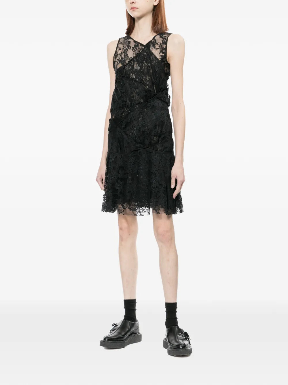 floral lace mini dress