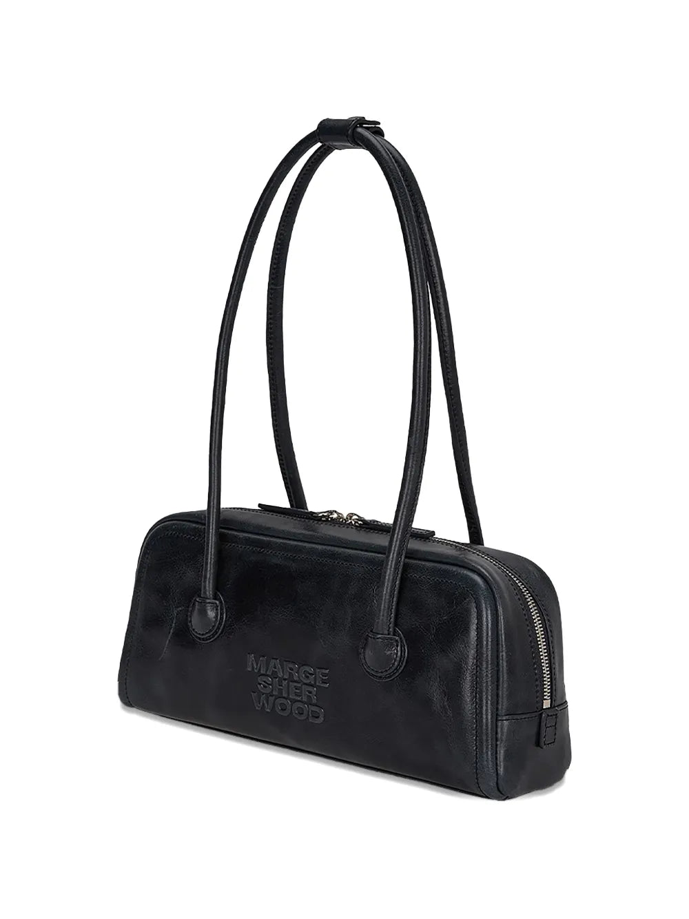 zip leather shoulder bag