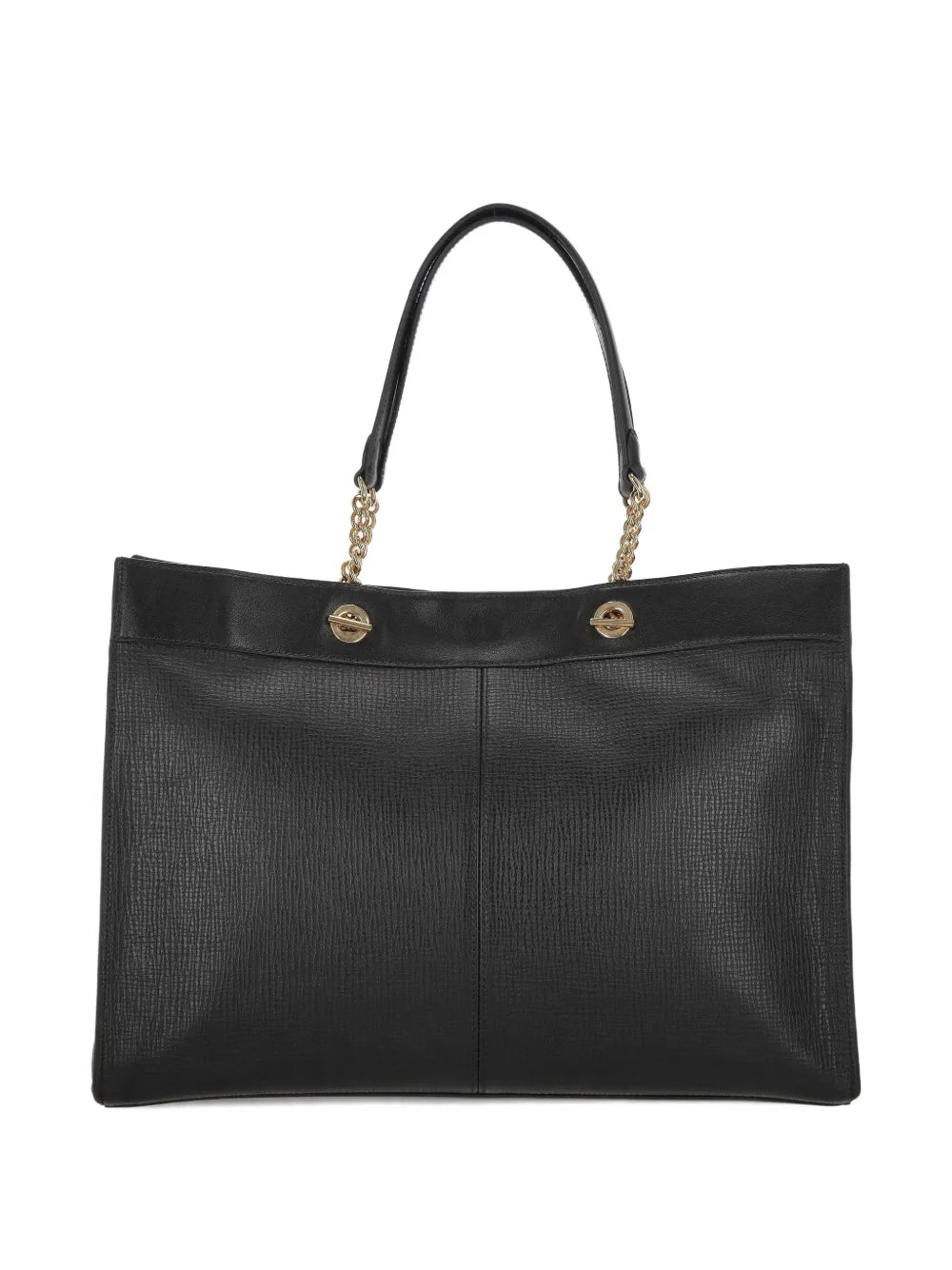 top-handle leather tote bag