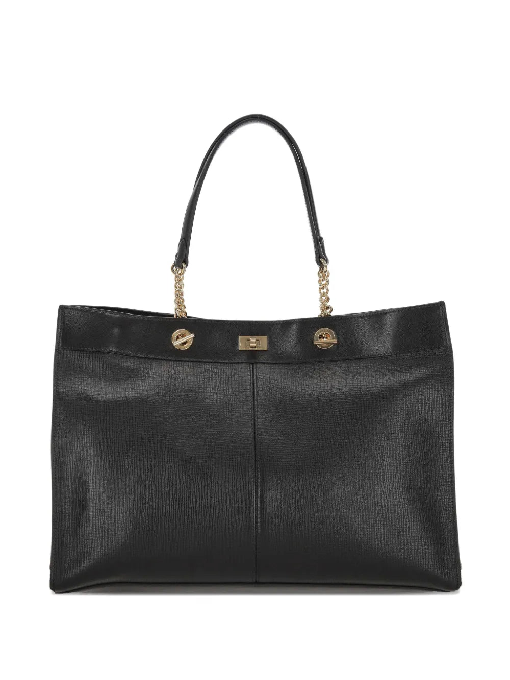 top-handle leather tote bag