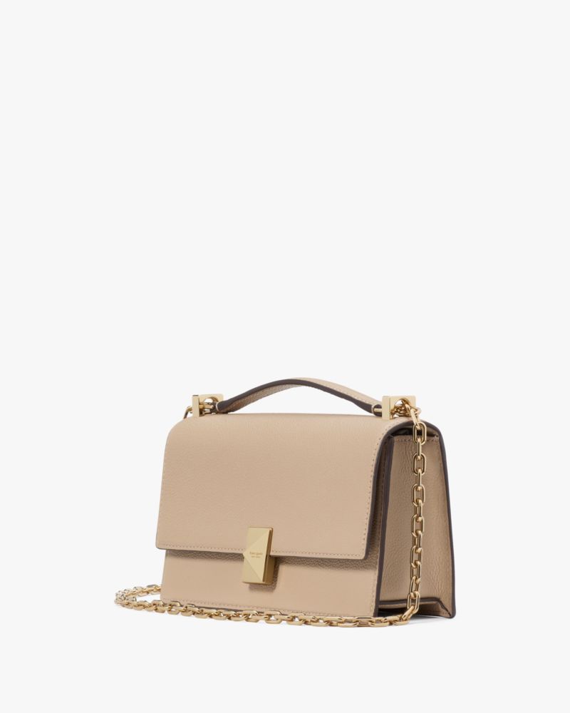 Kate Spade Deco Mini Flap Chain Crossbody Timeless Taupe