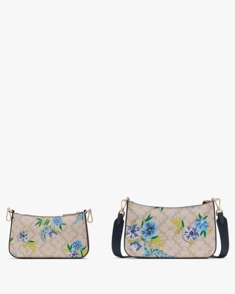 Kate Spade Duet Spade Flower Floral Crossbody Blazer Blue Multi