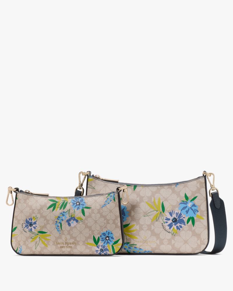Kate Spade Duet Spade Flower Floral Crossbody Blazer Blue Multi