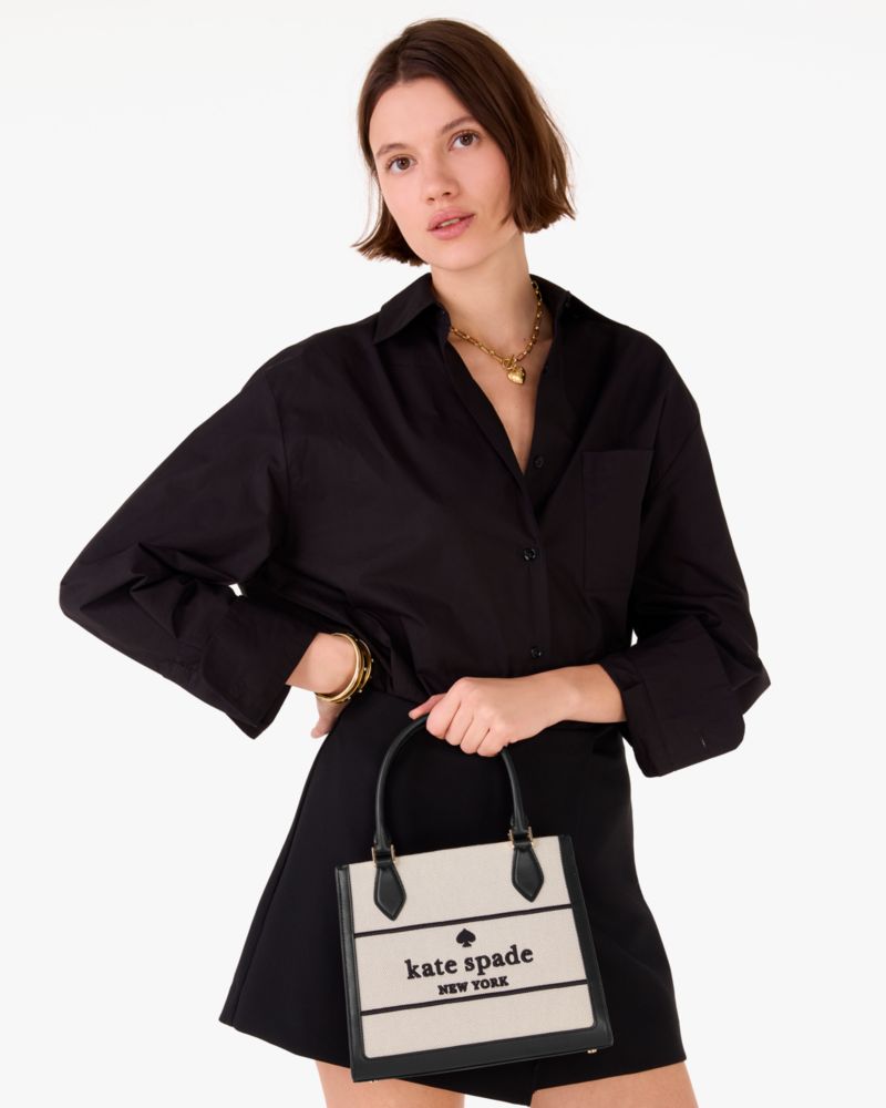 Kate Spade Ellie Canvas Small Tote Black Multi