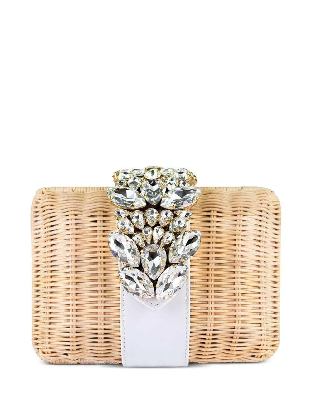 Capri cryatsl-embellished clutch bag