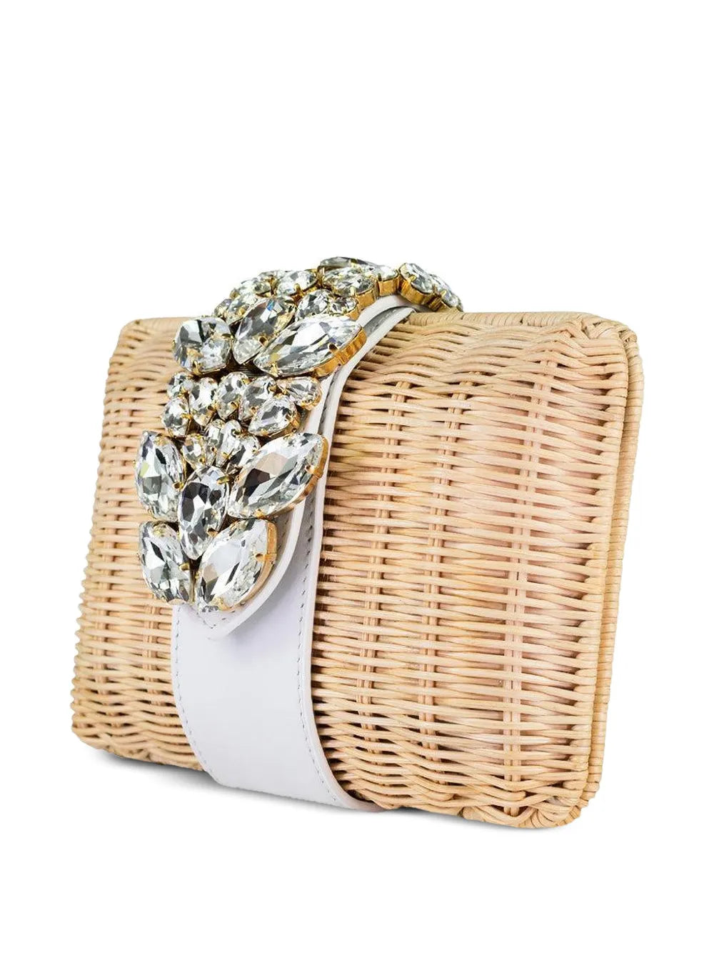 Capri cryatsl-embellished clutch bag