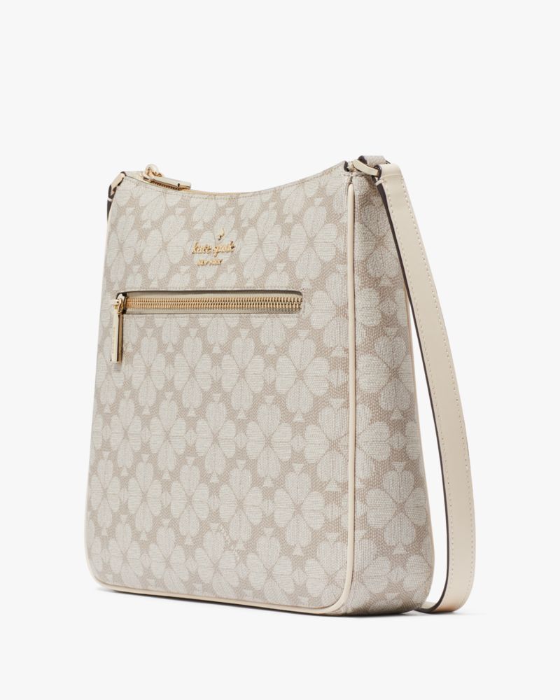 Kate Spade Signature Spade Flower Large Swingpack Crossbody Dark Beige Multi