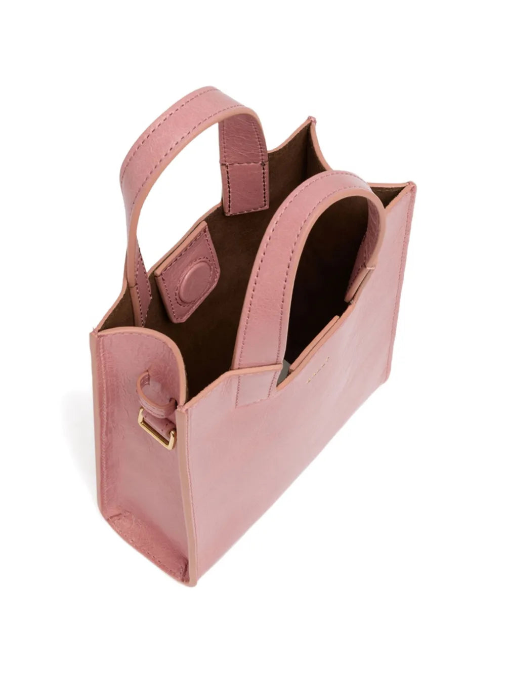 small leather tote bag