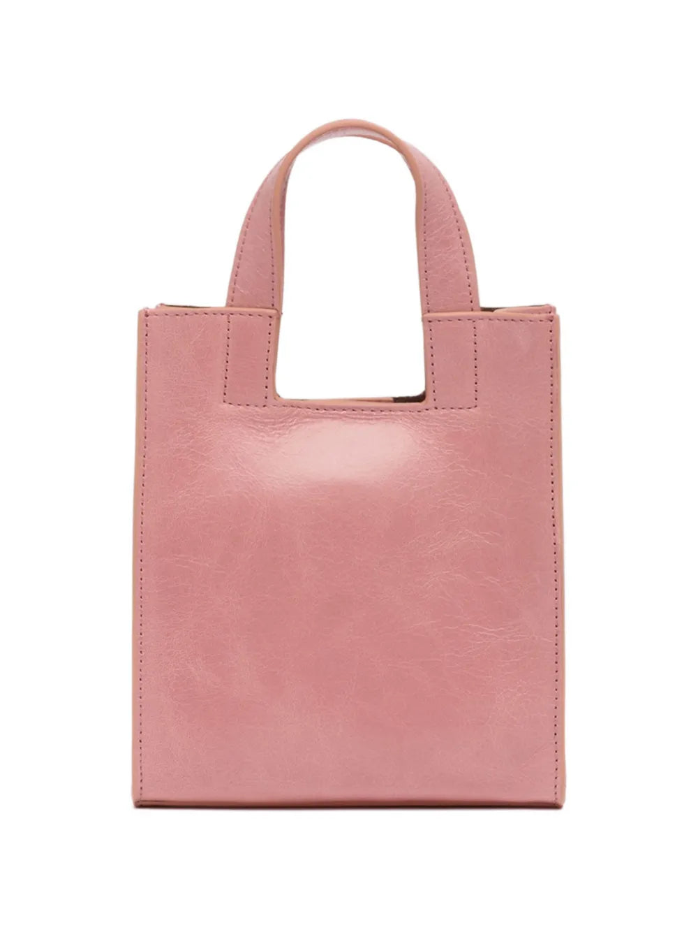 small leather tote bag