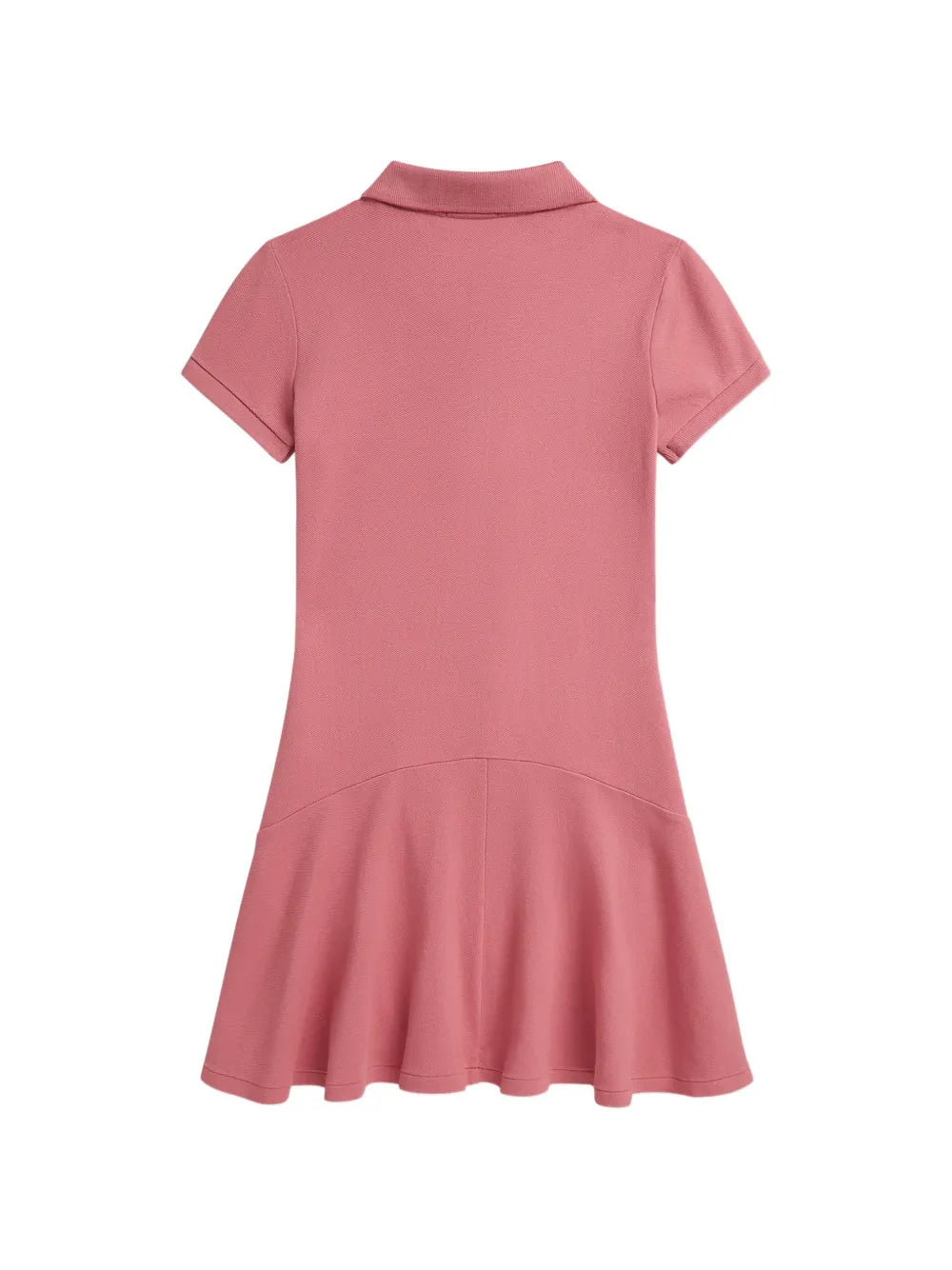 flared-hem polo-collar dress