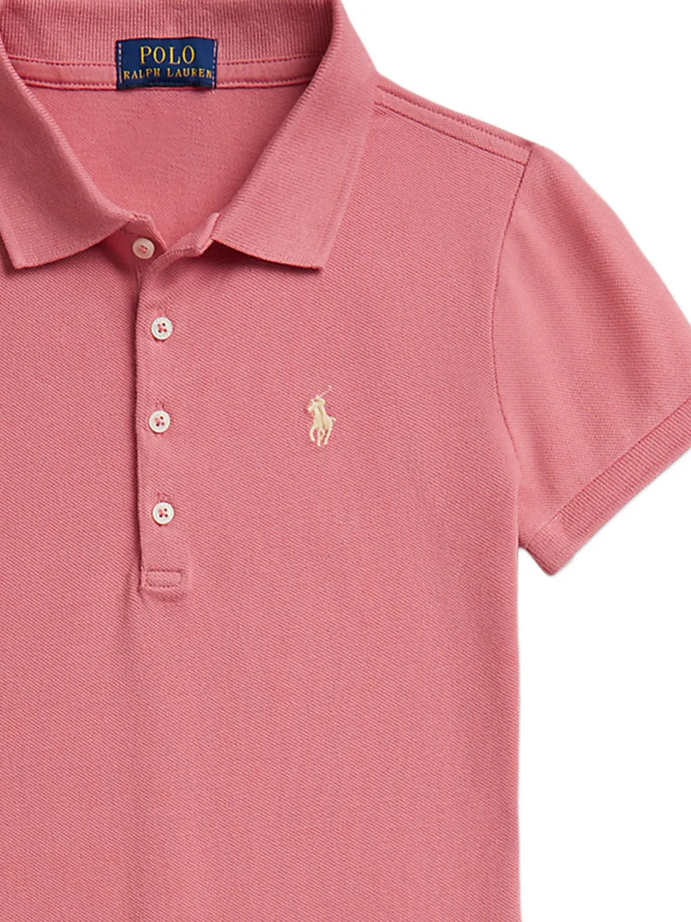 flared-hem polo-collar dress