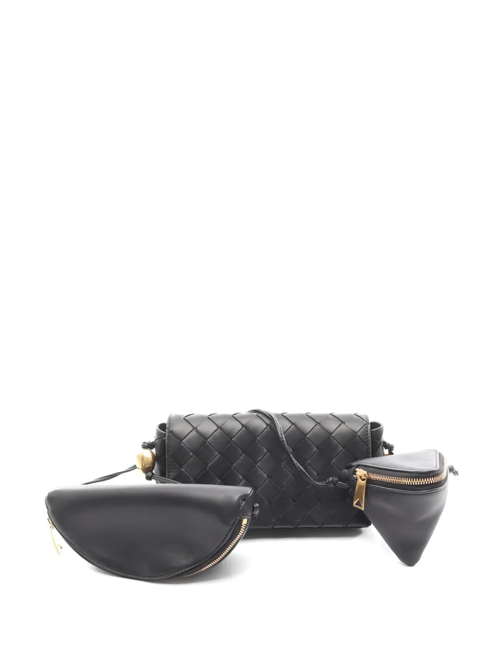 1910s Intrecciato leather shoulder bag
