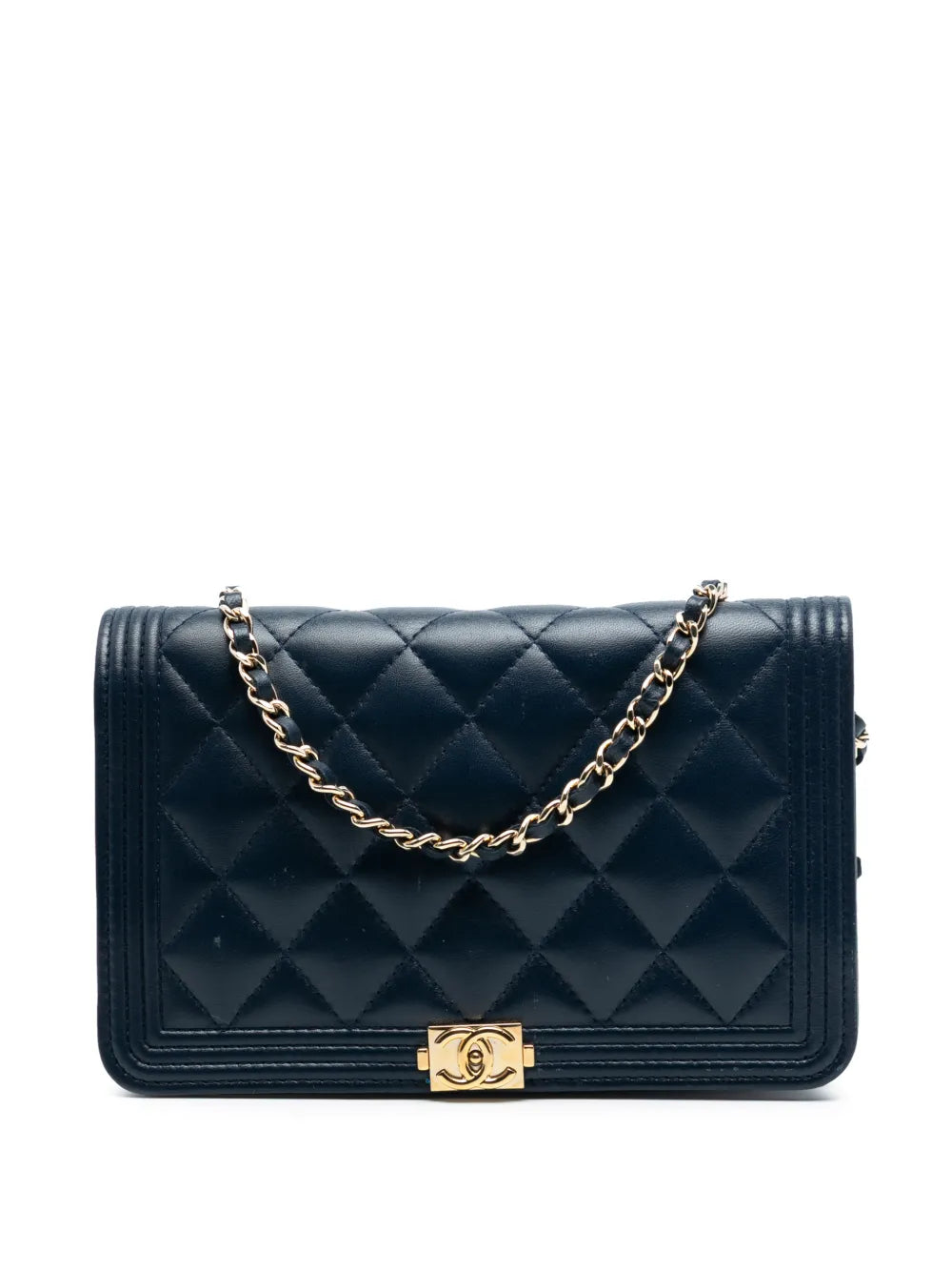 2016-2017 Quilted Lambskin Boy Wallet On Chain crossbody bag