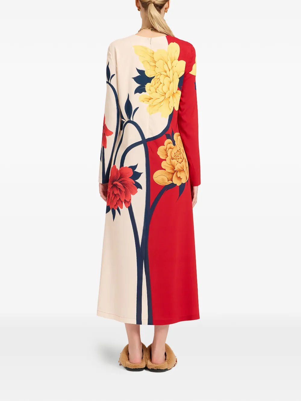 floral placed dress