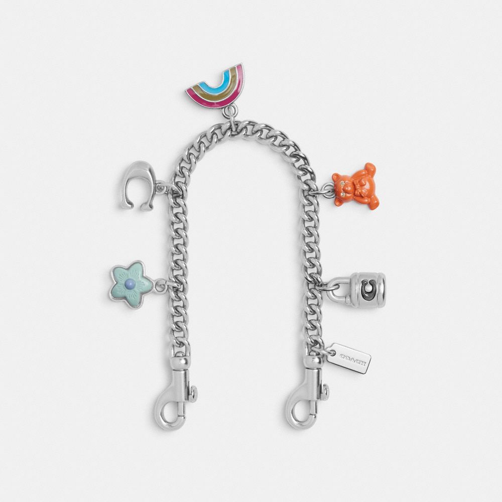 Coach Silver Swagger Chain With Charms Silver-Silver