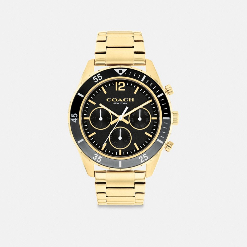 Coach Cole Watch, Gold - 44 mm