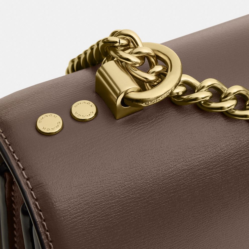 Coach Klare Envelope Crossbody Bag Gold Dark Stone