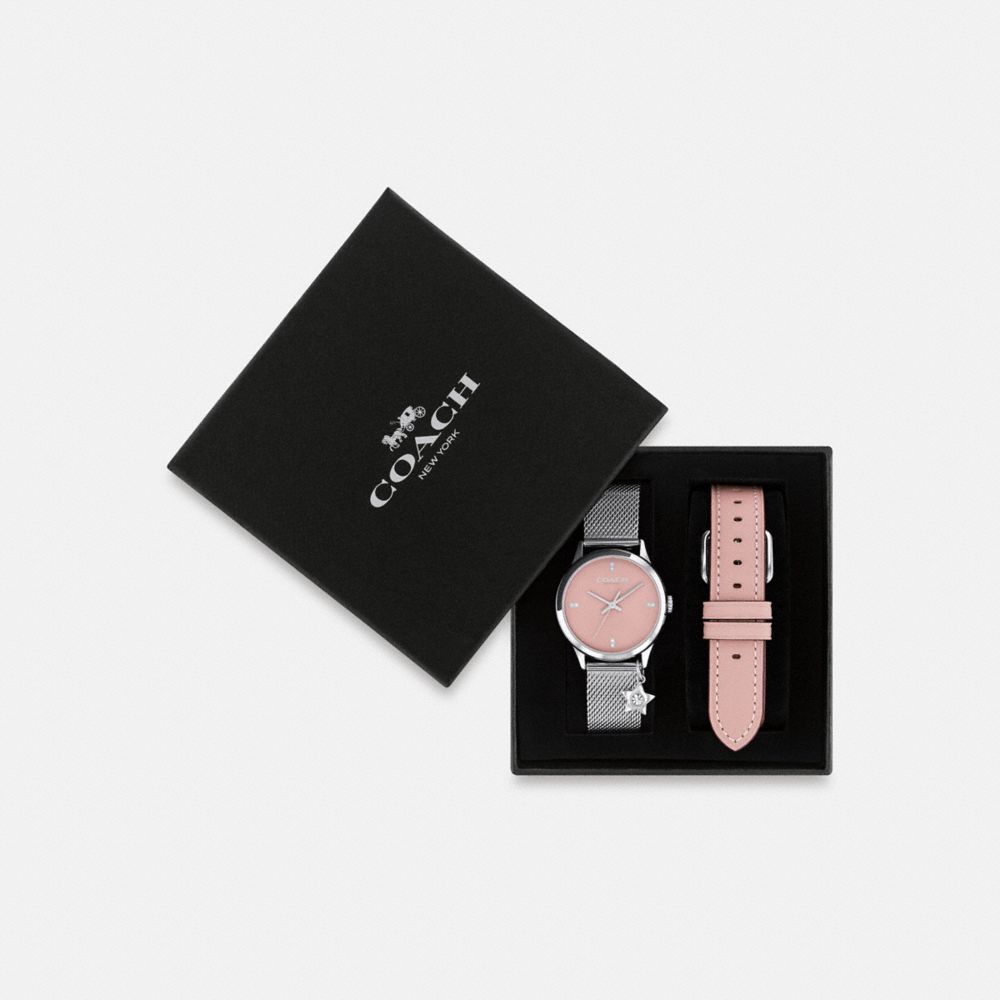Coach Ruby Watch Gift Set, Stainless Steel Blush - 32 mm