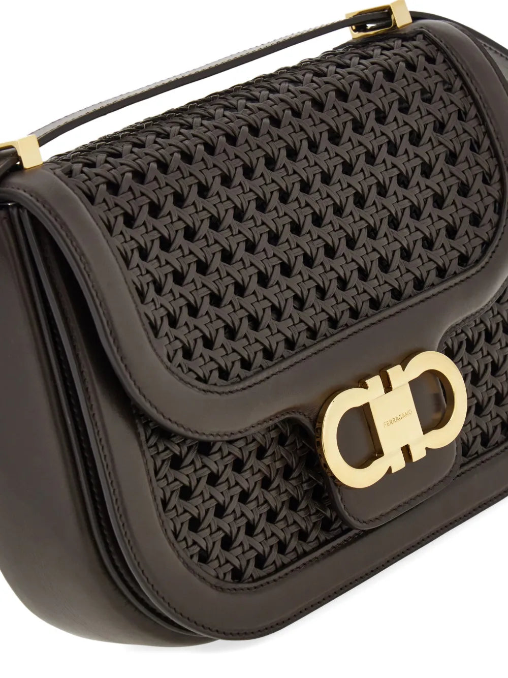 extra small Double Gancini North-South crossbody bag