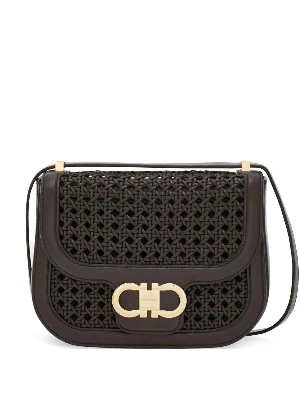 extra small Double Gancini North-South crossbody bag