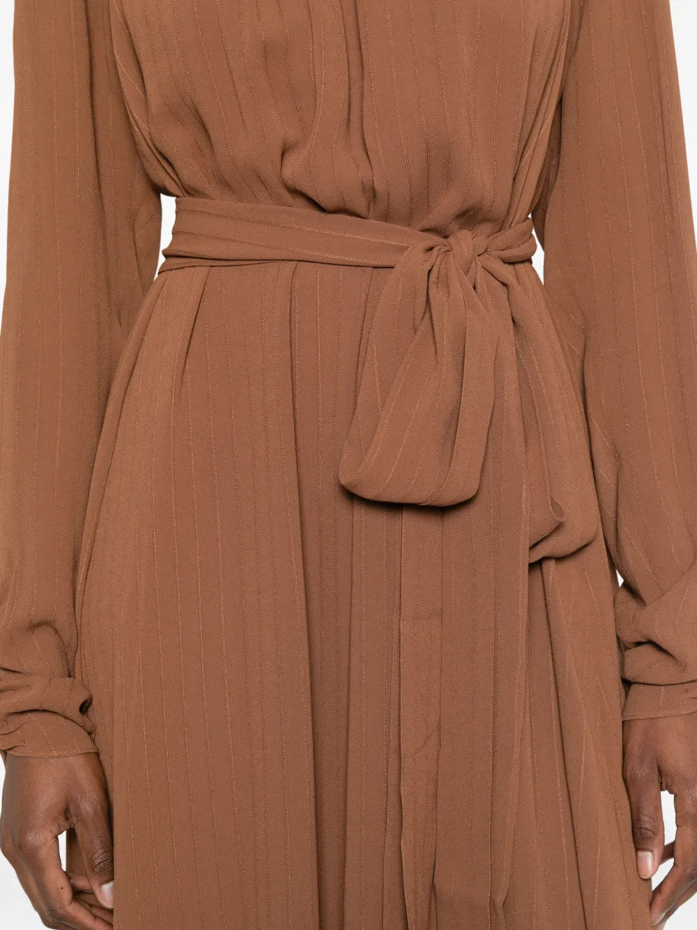 Pinky tie-waist midi dress
