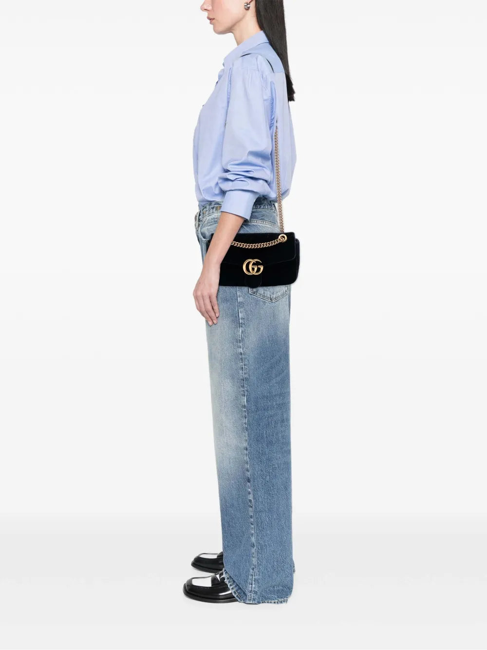 2016-2025 Medium GG Marmont Matelasse Velvet shoulder bag