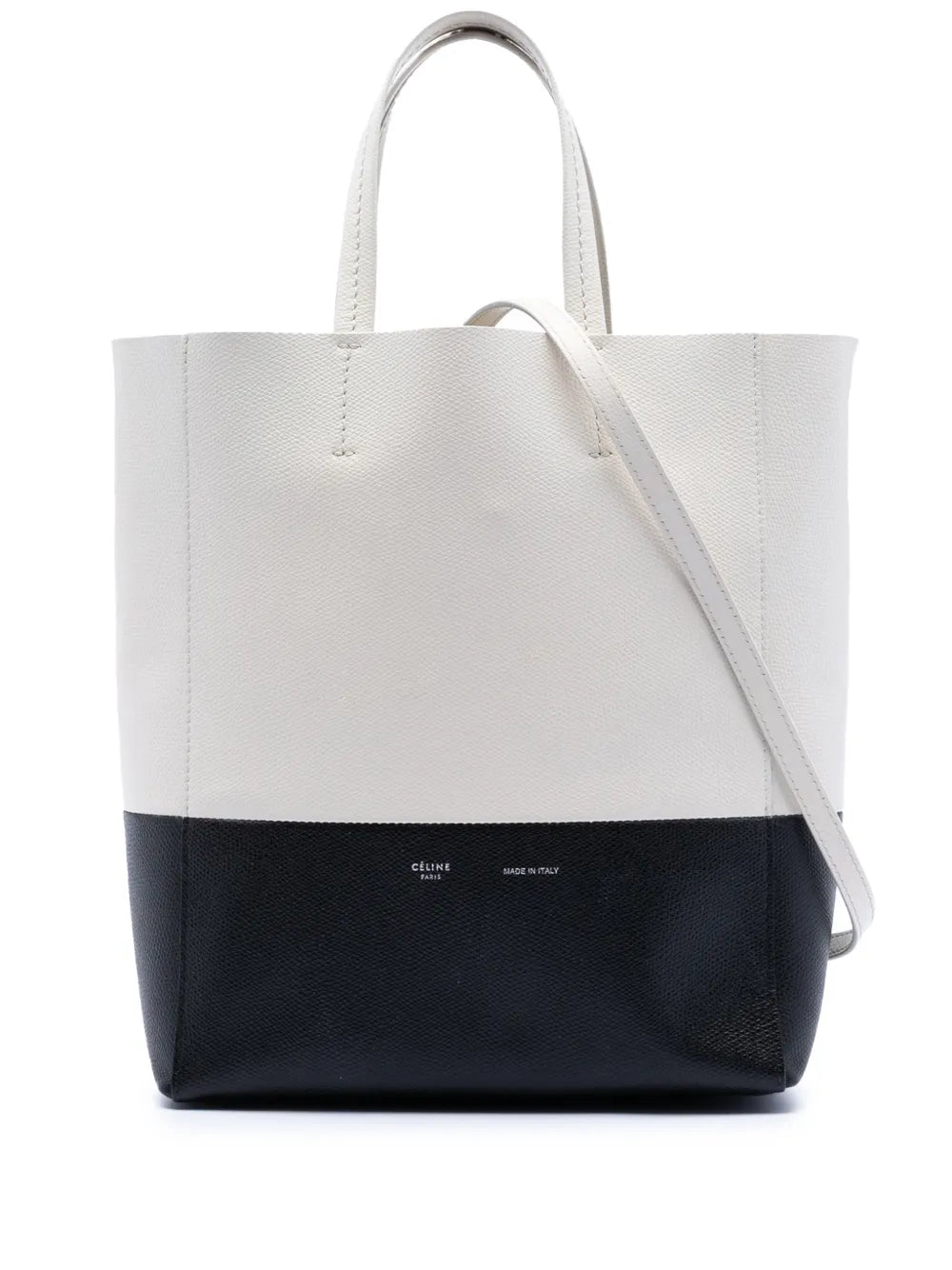 2018 Small Bicolor Grained Calfskin Vertical Cabas Tote satchel