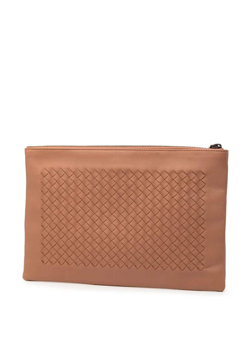 2012-2025 Nappa Intrecciato Zip Wristlet Pouch clutch bag