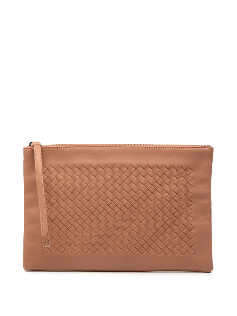 2012-2025 Nappa Intrecciato Zip Wristlet Pouch clutch bag