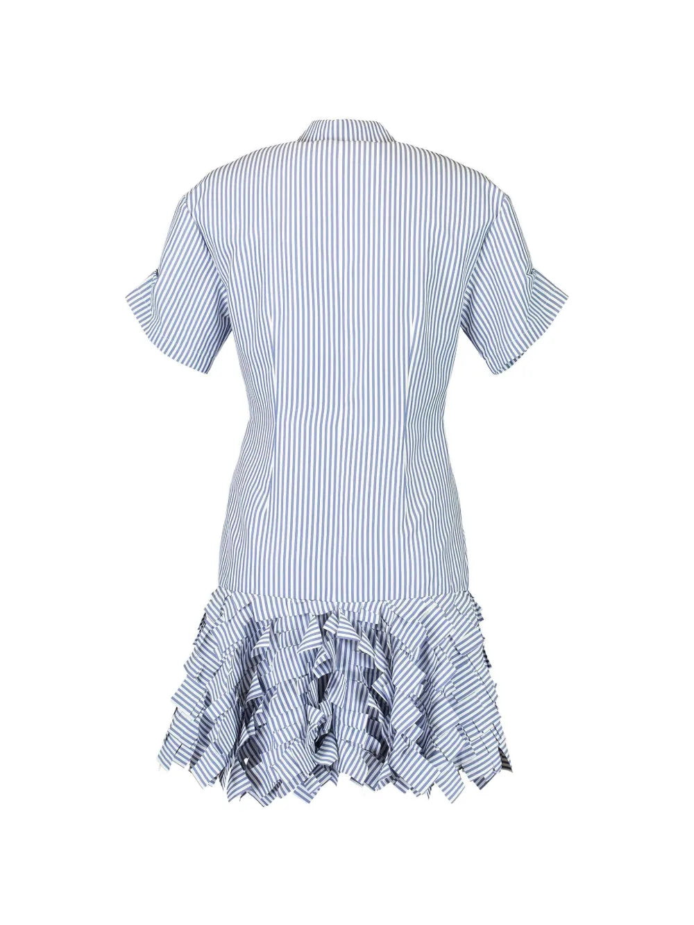 Ema ruffled striped mini dress
