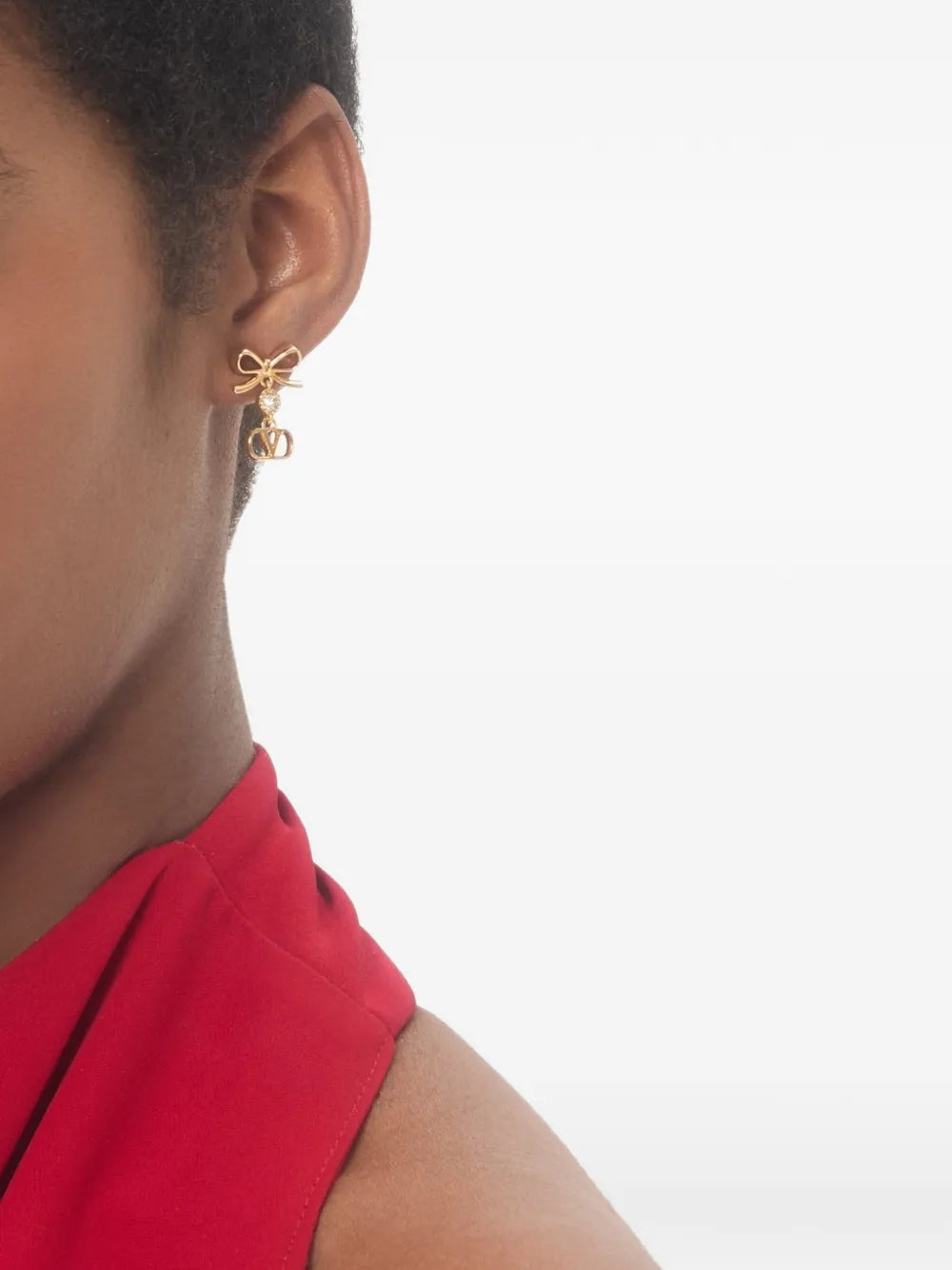  Vlogo Signature earrings in metal and Swarovski® crystals
