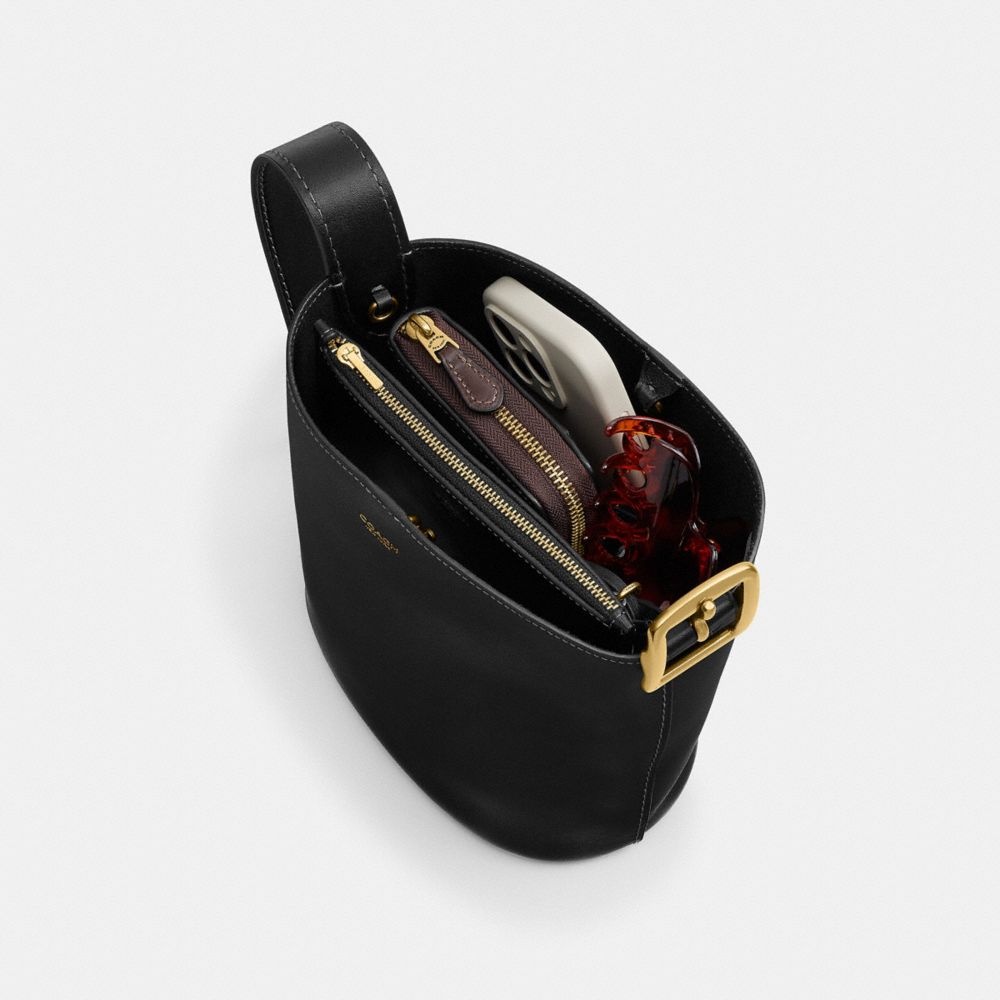 Coach Bleecker Bucket Bag 21 Brass-Black