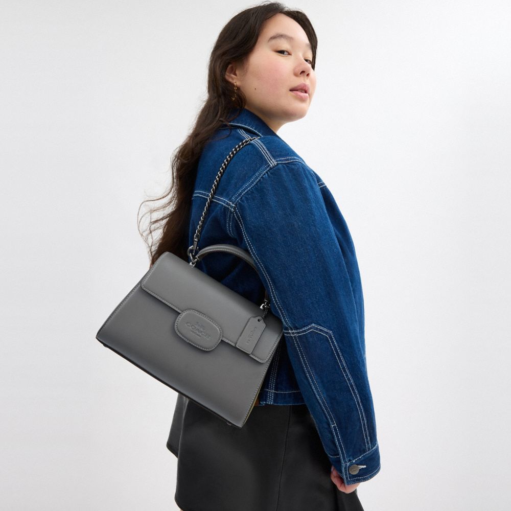 Coach Chain Shoulder Strap Gunmetal