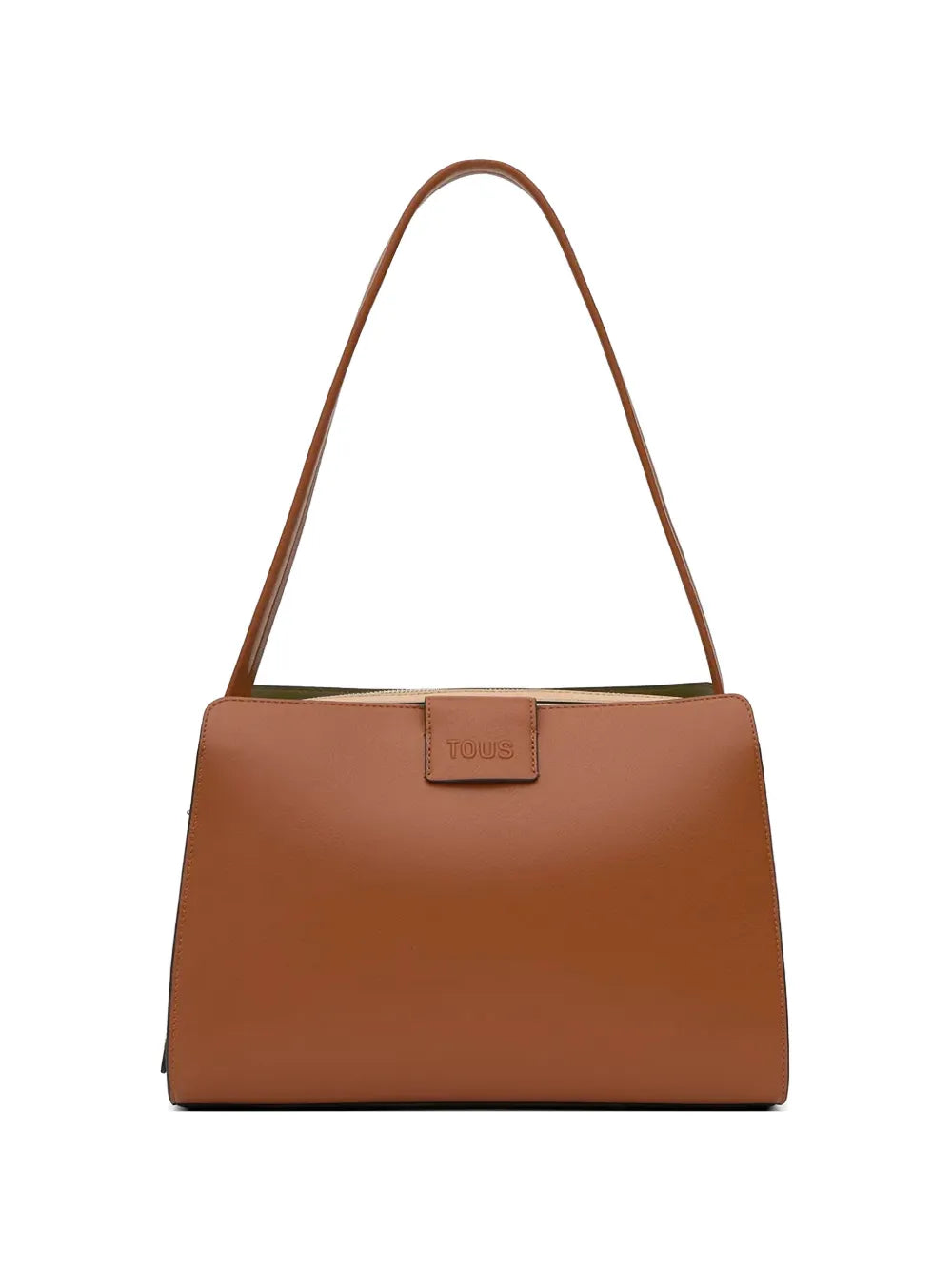 logo-embossed shoulder bag