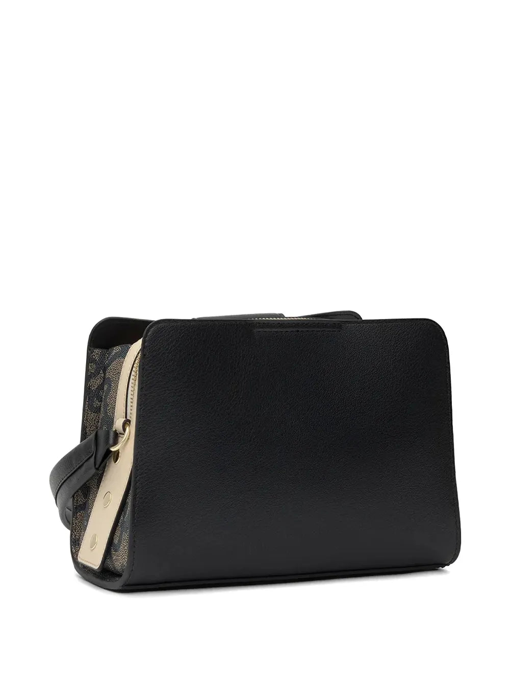 logo-embossed shoulder bag