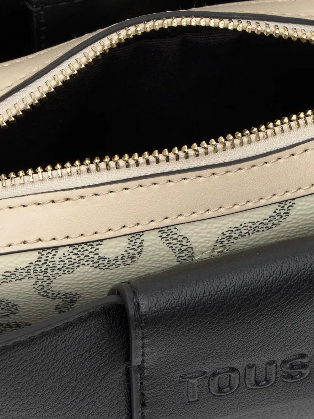 logo-embossed shoulder bag
