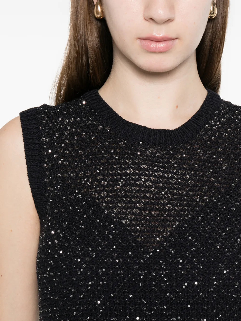 embellished sleeveless mini dress