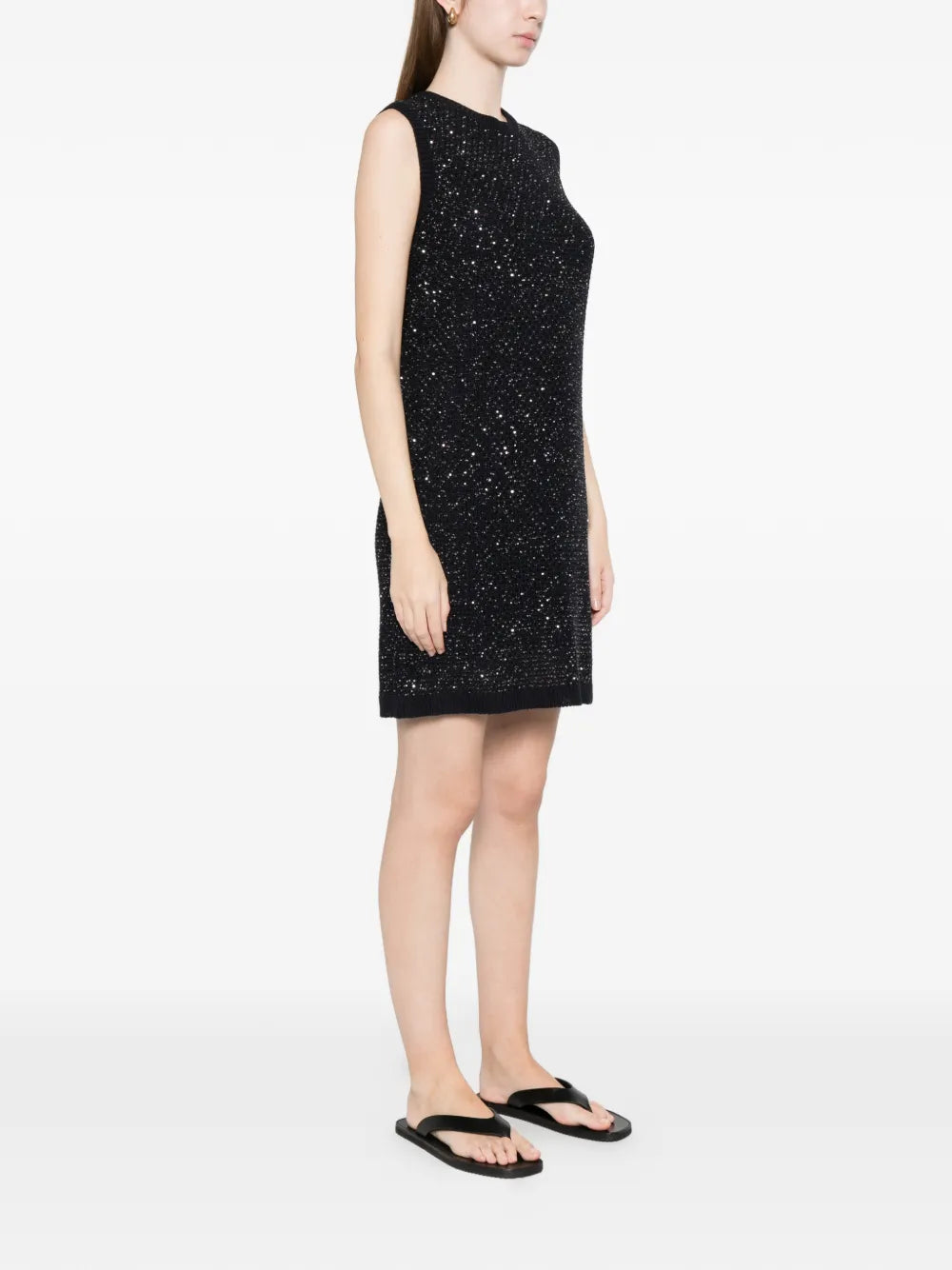 embellished sleeveless mini dress