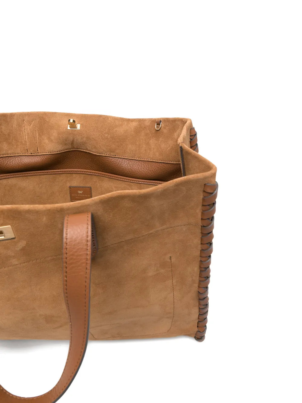Mortimer braided-detail leather tote bag