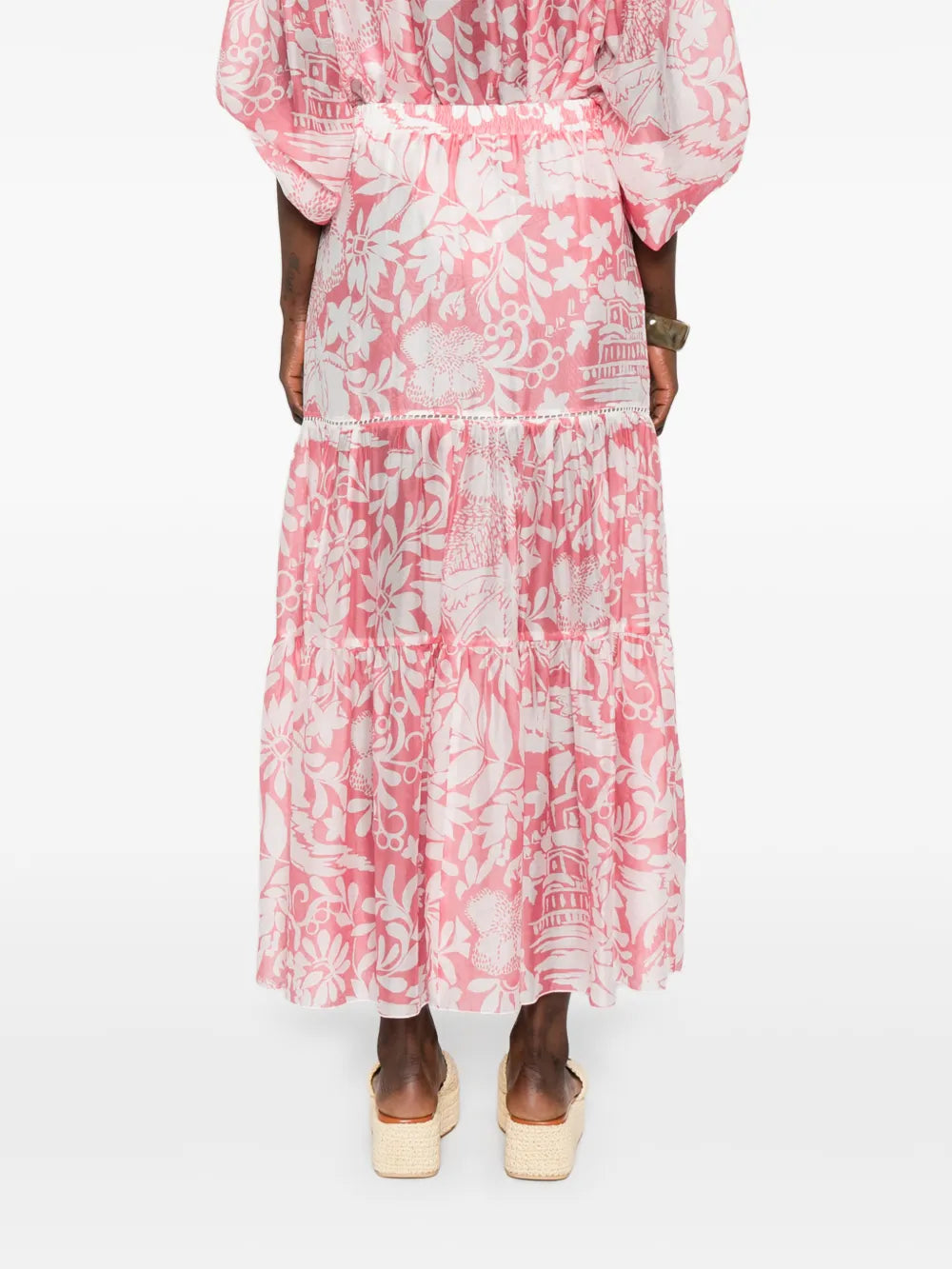 Floral Print Midi Skirt