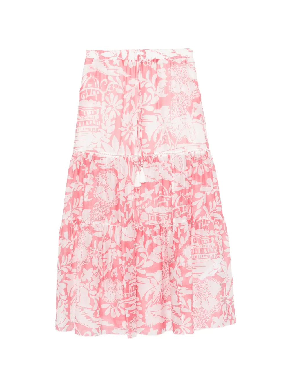 Floral Print Midi Skirt